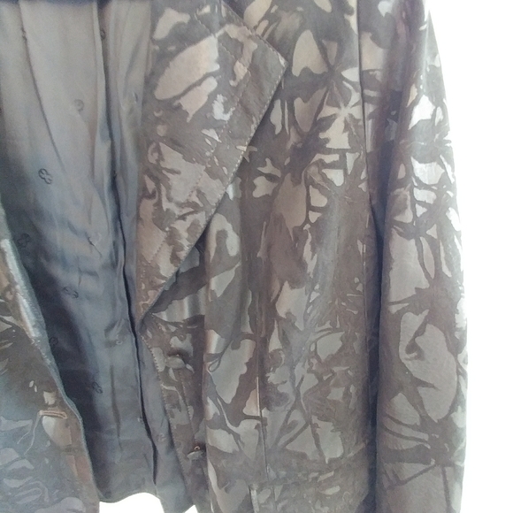 Escada Black Leather Texture Blazer Jacket - Picture 11 of 15